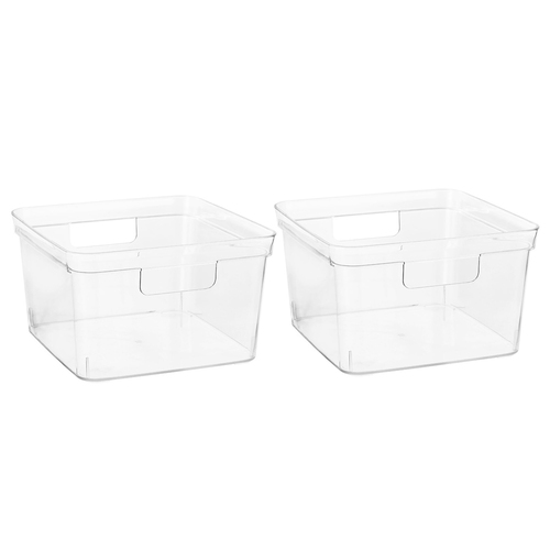 2PK Boxsweden Crystal 25.5x15cm Square Storage Container - Clear