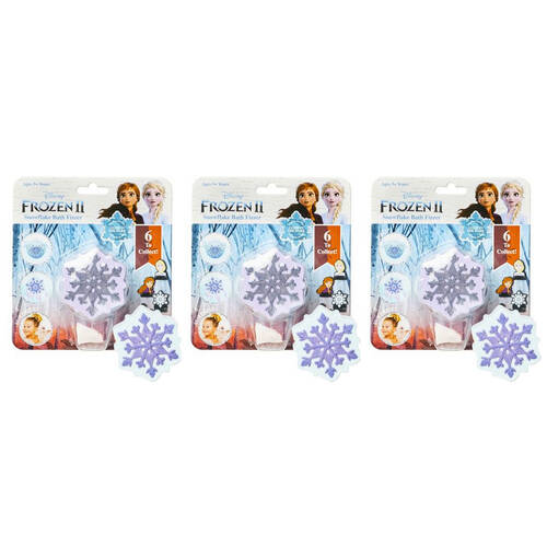 3PK Dreamworks Frozen II Snowflake Bath Fizzer Assorted