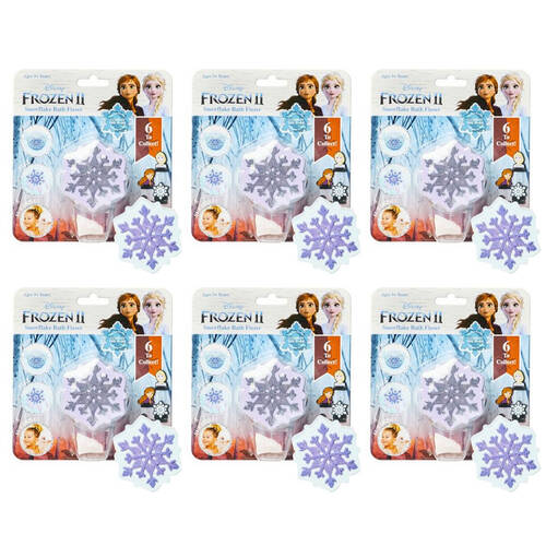 6PK Dreamworks Frozen II Snowflake Bath Fizzer Assorted