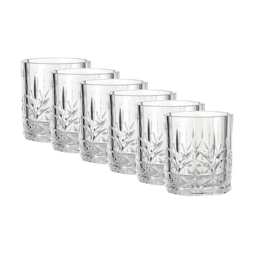 6PK SS Collective Clear Acrylic Crystal Cut Tumbler Drinkware 335ml