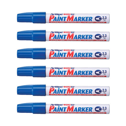 12PK Artline 400 Permanent Paint Marker 2.3mm Bullet Nib - Blue