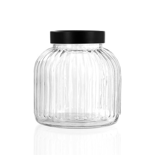 Lemon and Lime Brooklyn 3L/19cm Glass Jar w/ Lid - Clear