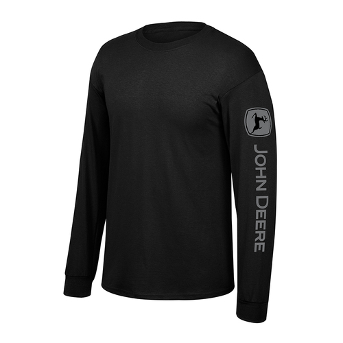 John Deere Mens/Unisex Size M Long Sleeve Tee T-Shirt Black 