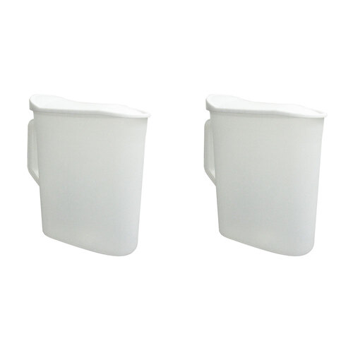 2PK Homeleisure Plastic 4.5L Cereal Container Clear/White 