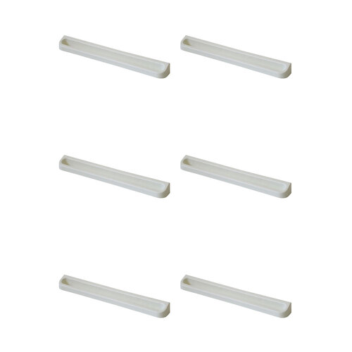 6PK Homeleisure Plastic Handy Rail Bathroom/Kitchen Tidy White 