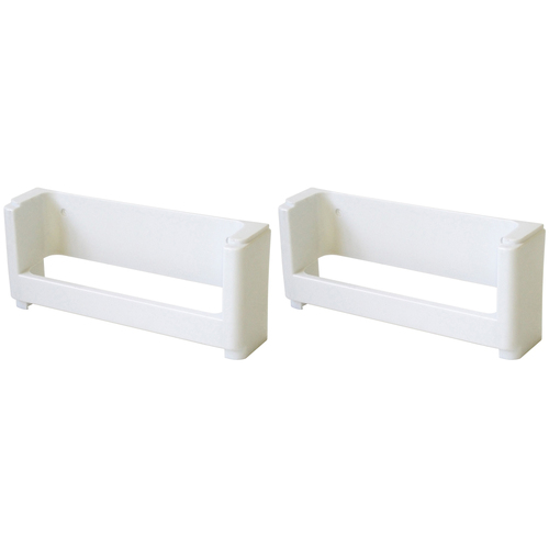 2PK Homeleisure Plastic Spice Rack Wall-Mounted White 