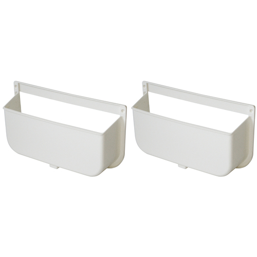 2PK Homeleisure Plastic Lid & Pantry Tidy Holder White 