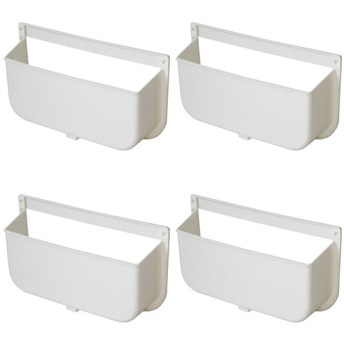 4PK Homeleisure Plastic Lid & Pantry Tidy Holder White 