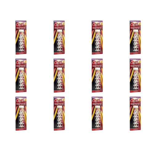 12PK 6pc Homeleisure Clip It Self-Adhesive Clips White 