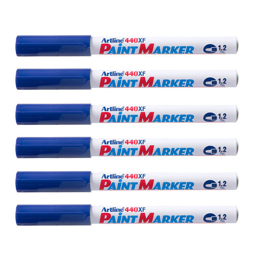 12PK Artline 440 Permanent Paint Marker 1.2mm Bullet Nib - Blue