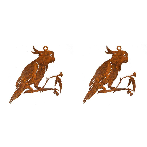 2x Garden 27cm Silhouette Birds w/ Hole Wall Hanging Decor - Assorted