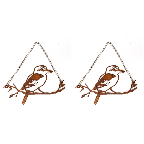 2x Garden 24cm Silhouette Birds w/ Hole Wall Hanging Decor - Assorted