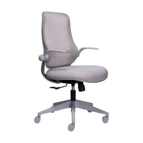 Mondo Zest Office Work Chair W/ Adjustable Armrests & Mesh Backing Grey