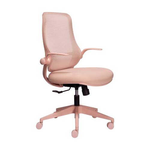 Mondo Zest Office Work Chair W/ Adjustable Armrests & Mesh Backing Shell Pink