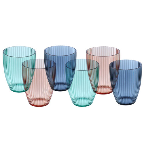 6PK Lemon & Lime Palm Deco 470ml Tumbler Assorted