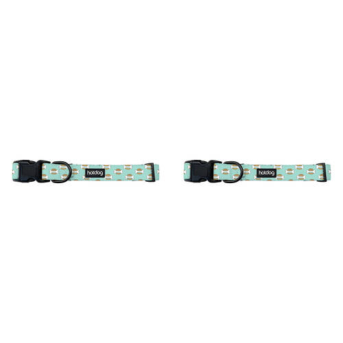 2PK Annabel Trends Hot Dog Adjustable Dog Collar Bone Burger Extra Small