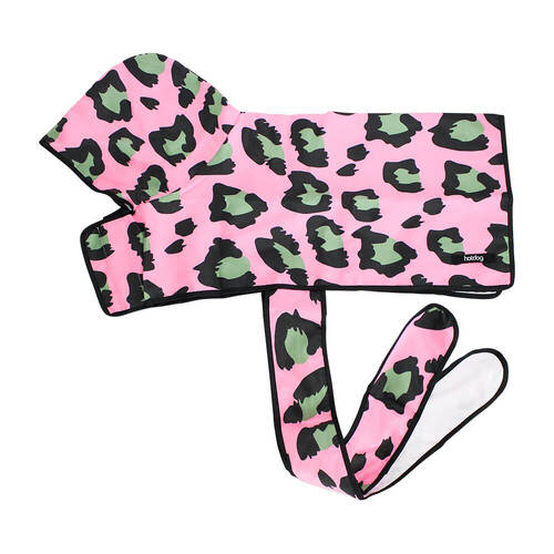 Annabel Trends Hot Dog Beach Hoodie Dog Towel Pink Ocelot Extra Small