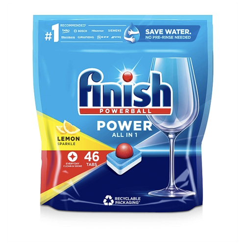 46pc Finish Powerball All-in-1 Dishwashing Tablet Pods - Lemon Sparkle