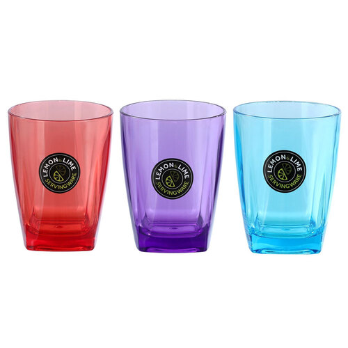 3PK Lemon and Lime 450ml Deco Tumbler - Assorted