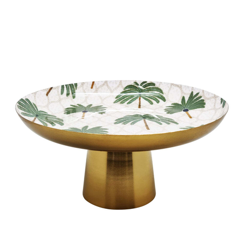 J.Elliot Home Palm Kitchenware Cake Stand 30x14cm Gold