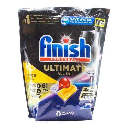 61pc Finish Ultimate All-In-1 Dishwasher Tablets Lemon Sparkle