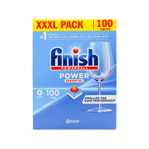  100pc Finish Power Essential Dishwasher Smaller Cleaning Tablets