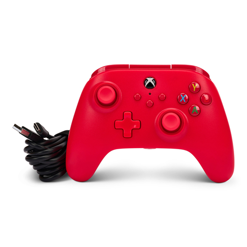 Powera Xbox Series X/S Compatible Wired Gaming Controller Red USB-C