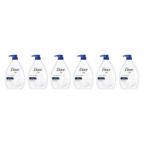 6PK Dove Deep Nourishing Hydrating Body Wash 1L For Dry Skin