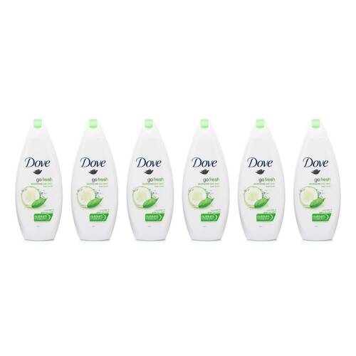 6PK Dove Shower Fresh Touch Body Wash 500ml Nourishing Bath Care