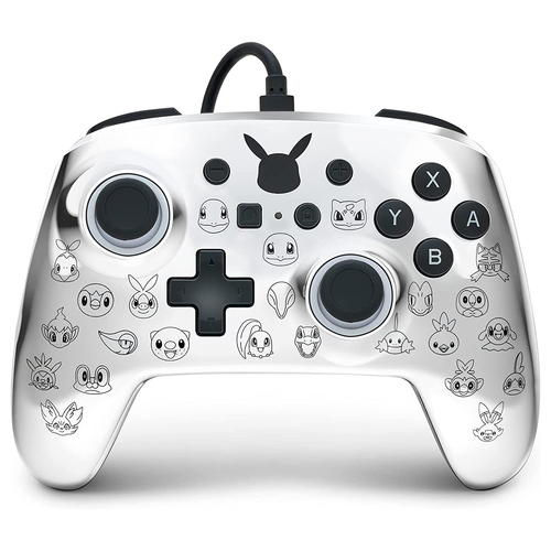 PowerA Enhanced Wired Controller For Nintendo Switch Pikachu Silver