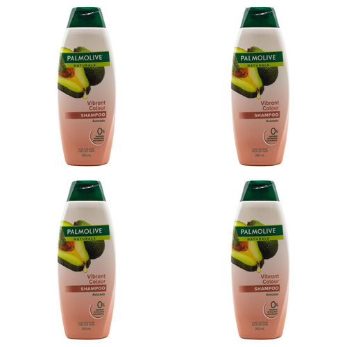 4PK Palmolive Naturals 350ml Shampoo Vibrant Colour Avocado