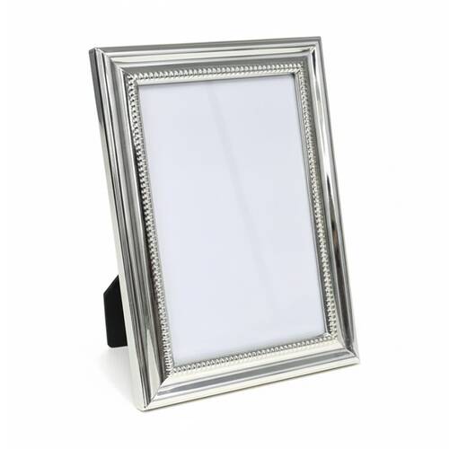 SS Collective Silver Textured Decadence Single Bead Photo Frame Rectangle 5x7