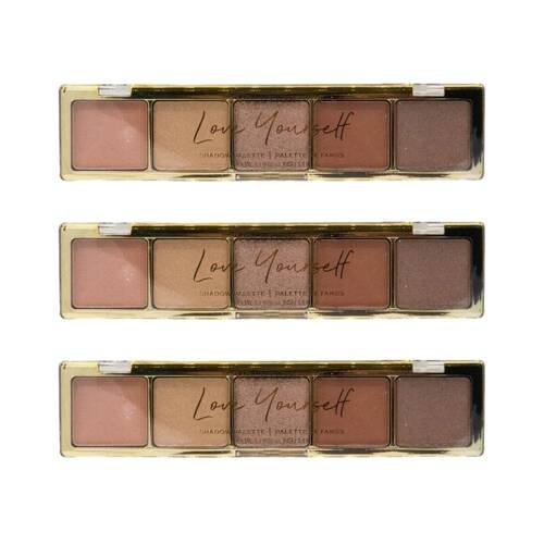 3PK Revolution 1.1g Eye Shadow Palette Love Yourself Soft Pink Beauty Makeup