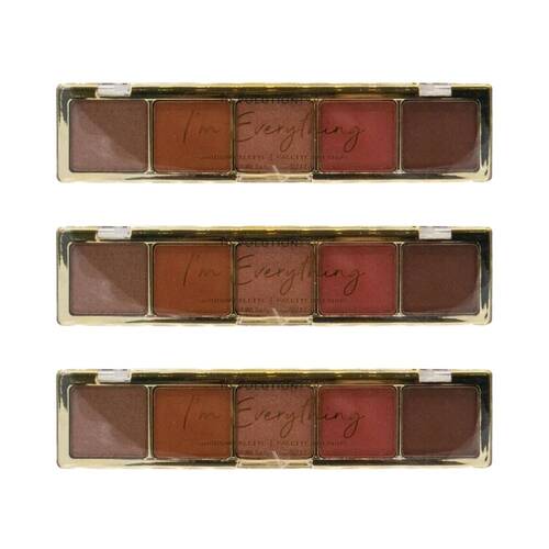3PK Revolution 1.1g Eye Shadow Palette Im Everything Burnt Nude Makeup