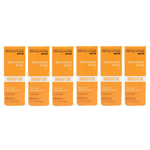 6PK Revolution Skin Brightening Blend Oil Brighten Face Glow Care 30ml