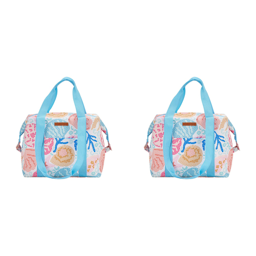 2PK Annabel Trends 25cm Insulated Picnic Cooler Bag Box - Shelly Beach