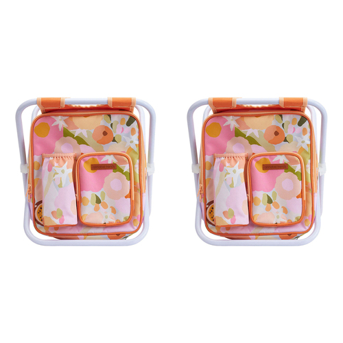 2PK Annabel Trends Picnic Cooler Chair w/ Insulated Bag - Tutti Fruitti