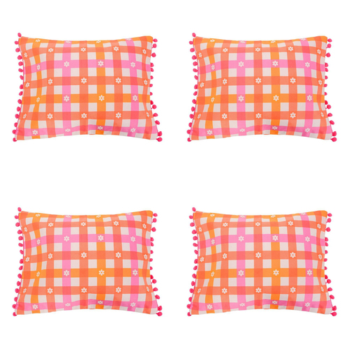 4PK Annabel Trends Inflatable Beach Pillow 36x28cm - Daisy Gingham