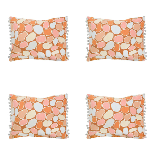 4PK Annabel Trends Inflatable Beach Pillow 36x28cm - Heart Shaped Rock