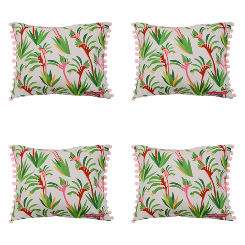 4PK Annabel Trends Inflatable Beach Pillow 36x28cm - Kangaroo Paw Pink