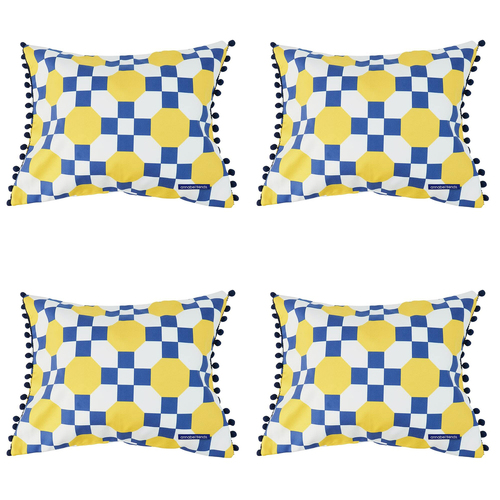 4PK Annabel Trends Inflatable Beach Pillow 36x28cm - Retro Tile