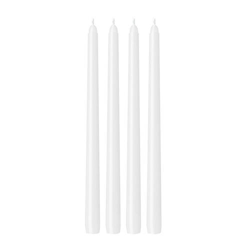 3pc Annabel Trends Jewel Long Taper Candles Soy Beeswax 30cm White