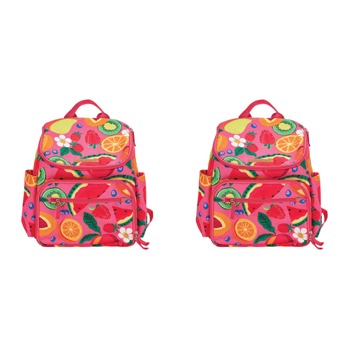 2x Annabel Trends Polyester Picnic Lunch Bag Outdoor Travel Backpack Tropicana