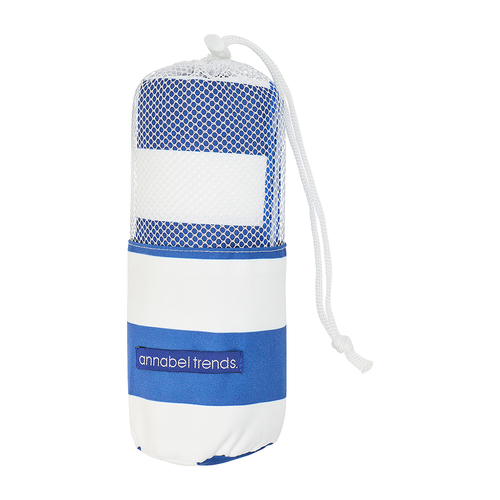Annabel Trends 160x80cm Sand Free Towel - Navy Stripe