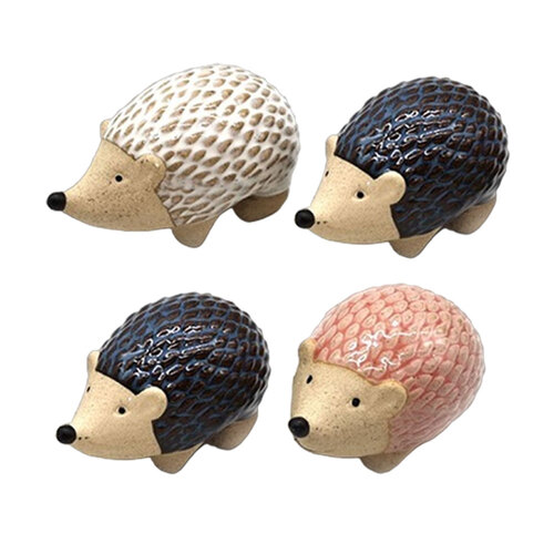 4x Ceramic 8.5cm Echidna Pot Sitter Planter Garden Decor - Assorted