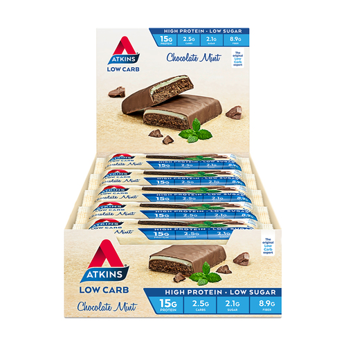 15pc Atkins Advantage Bar 60g  Low Carb - Chocolate Mint