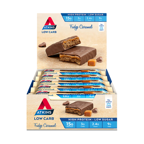 15pc Atkins Advantage Bar 60g  Low Carb - Fudge Caramel