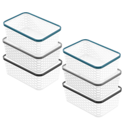 6PK Boxsweden Brik Basket S 22x15x8cm Assorted