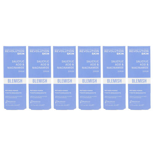 6PK Revolution Skin Serum Salicylic Acid & Niacinamide Blemish Face Care 30ml
