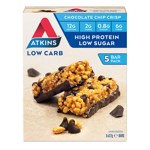 5pc Atkins Low Carb 37g Day Break Bar - Chocolate Chip
